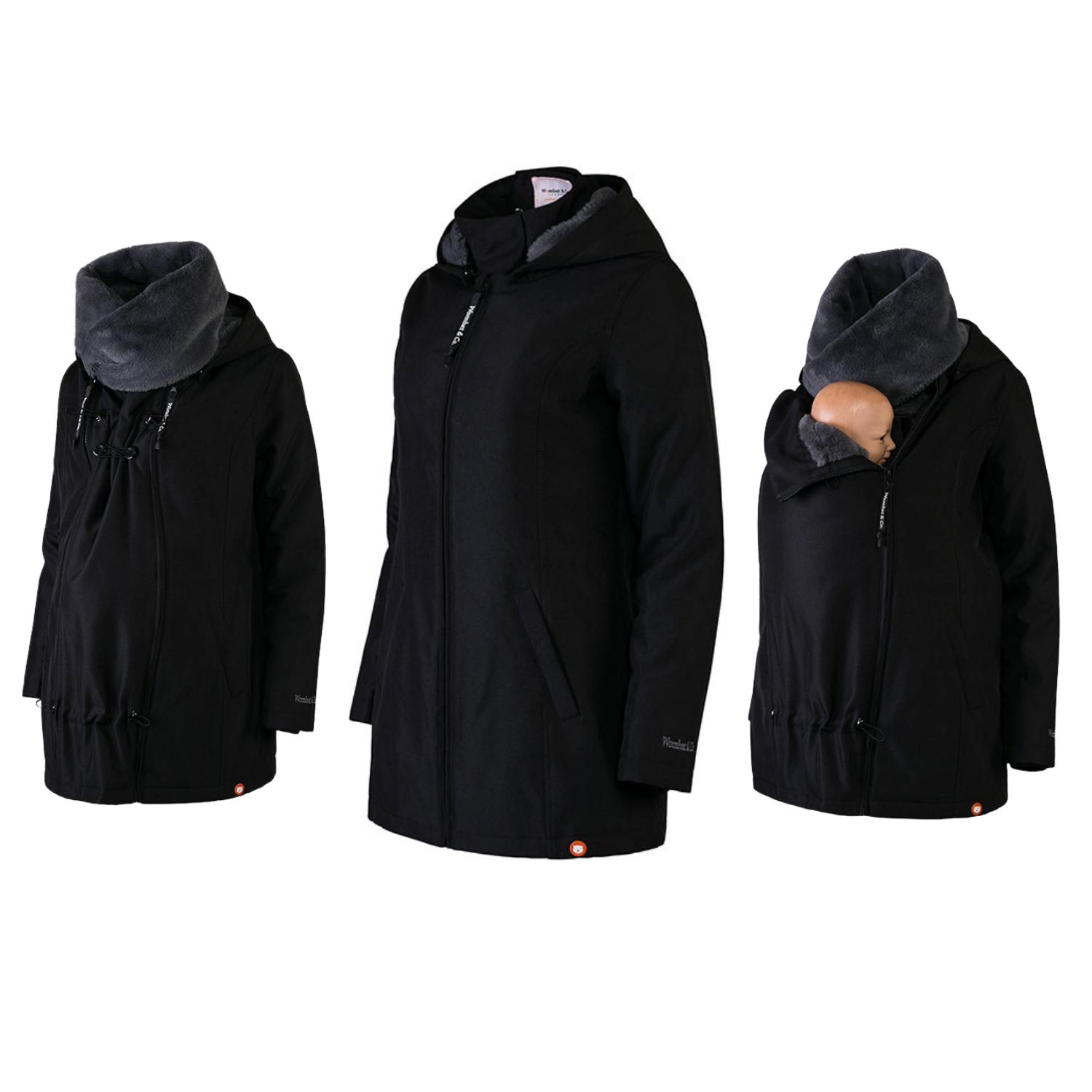 Abrigo de porteo - Softshell - Negro - talla XXL